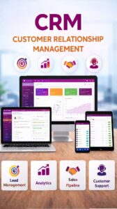 CRM software dashboard for efficient customer management and business automation