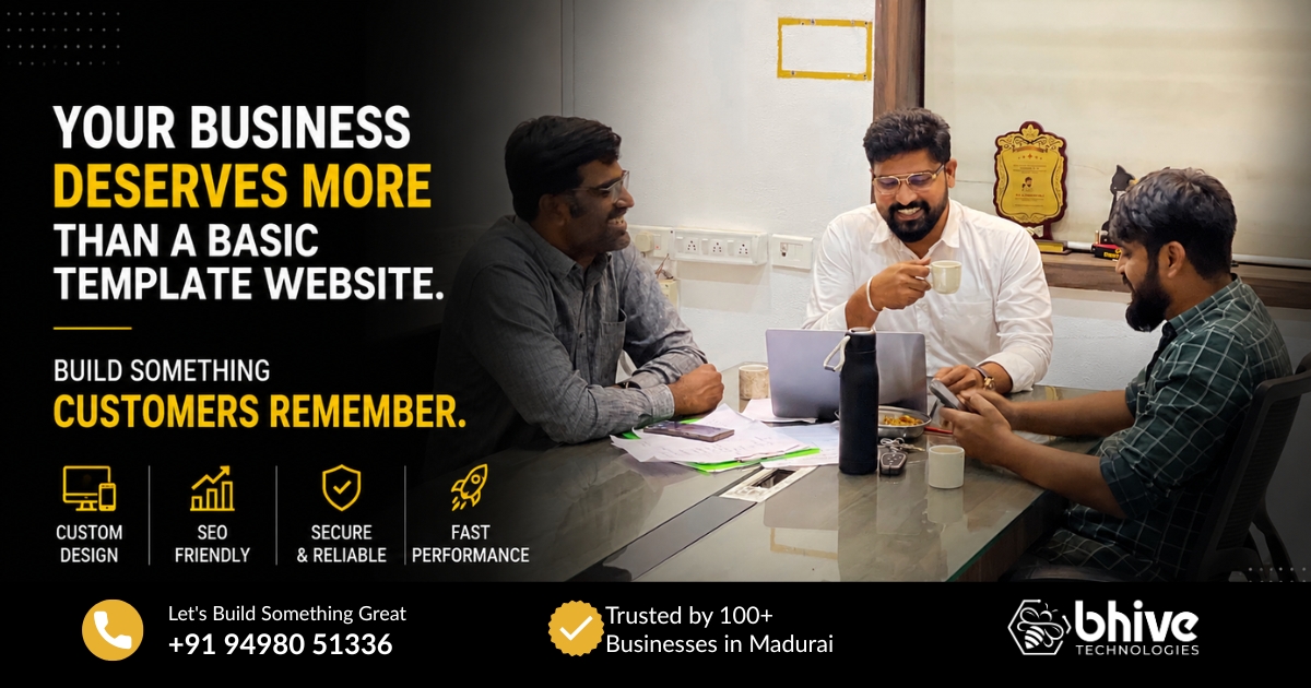 Professional web design services in Madurai creating responsive, user-friendly, and SEO-friendly websites.